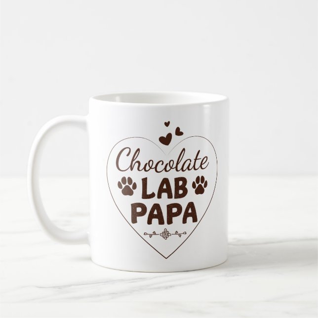 Schokolade Labrador Papa Labrador Vater Kaffeetasse (Links)