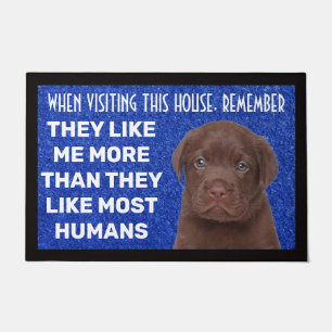 Schokolade Labrador personalisiert Doormat Fußmatte