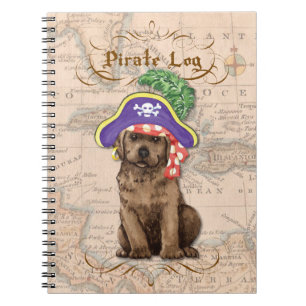 Schokolade Labrador Pirate Notizblock