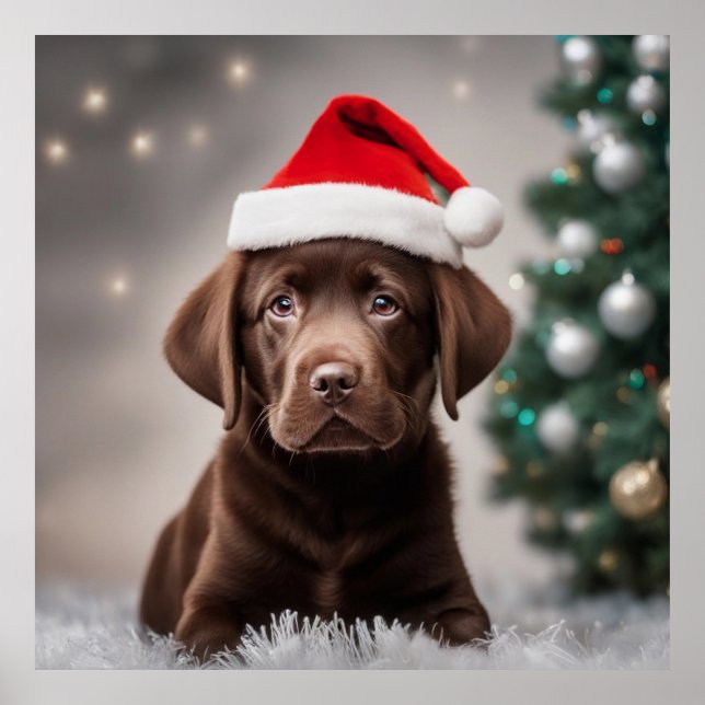 Schokolade Labrador Poster (Vorne)