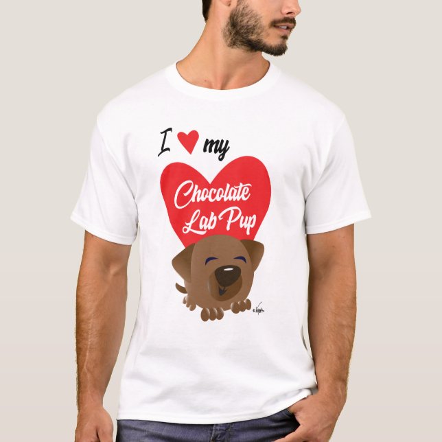 Schokolade Labrador Pup T - Shirt (Vorderseite)