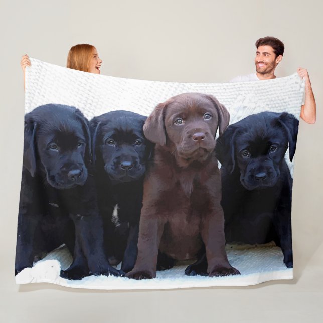 Schokolade Labrador - Puppen aus schwarzem Labrado Fleecedecke (Beispiel)