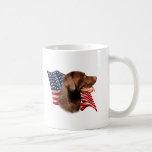 Schokolade Labrador Retriever American Flag Kaffeetasse