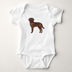 Schokolade Labrador Retriever Cartoon Labrador Dog Baby Strampler