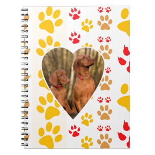 Schokolade Labrador Retriever Dog Hearts Paw Print Notizblock