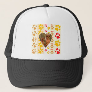 Schokolade Labrador Retriever Dog Hearts Paw Print Truckerkappe