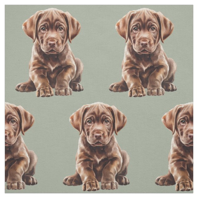 Schokolade Labrador Retriever Dog Stoff (Muster)