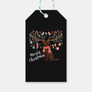 Schokolade Labrador Retriever Dog Weihnachten Geschenkanhänger