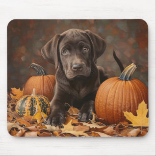Schokolade Labrador Retriever Herbst Mousepad