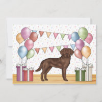 Schokolade Labrador Retriever Hund farbenfroh Gebu