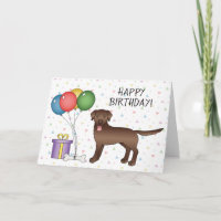 Schokolade Labrador Retriever Hund Happy Birthday