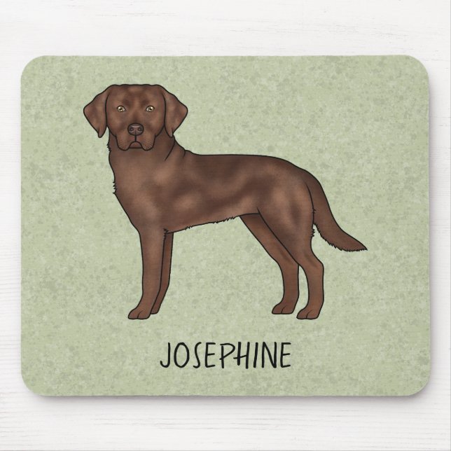 Schokolade Labrador Retriever Labrador Dog Individ Mousepad (Vorne)