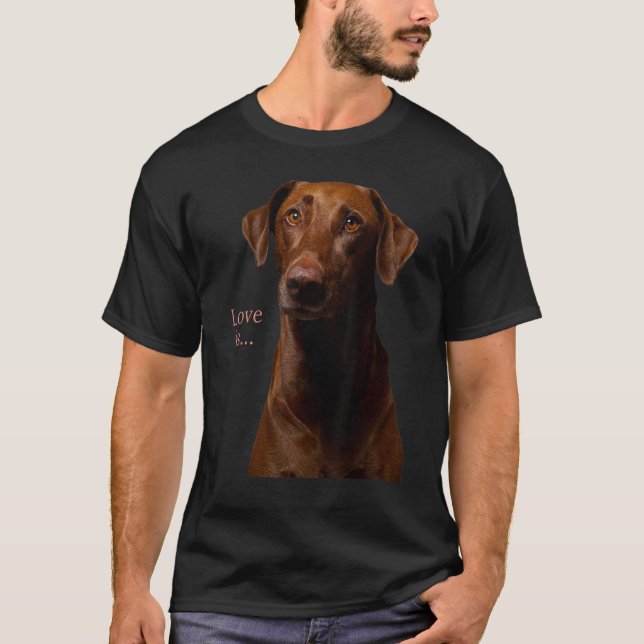 Schokolade Labrador Retriever Labrador T-Shirt Hun (Vorderseite)