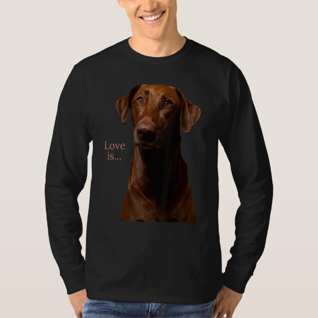 Schokolade Labrador Retriever Labrador T-Shirt Hun (Vorderseite)