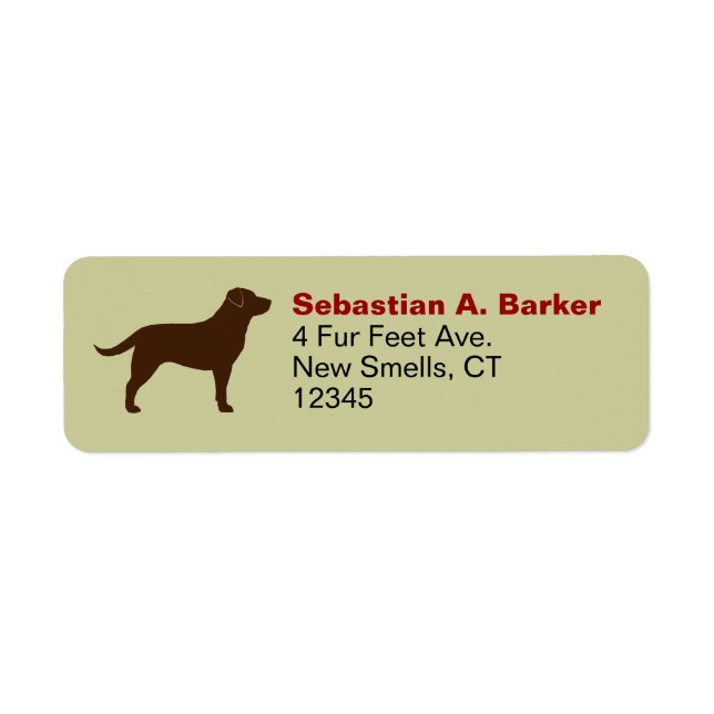 Schokolade Labrador Retriever Silhouette Brown Lab (Vorne)