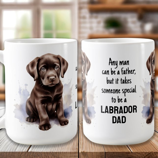 Schokolade Labrador Retriever Vater Sweet Puppy Kaffeetasse (Von Creator hochgeladen)