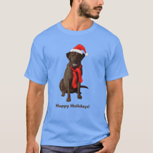 Schokolade Labrador Retriever Weihnachtshund T-Shirt