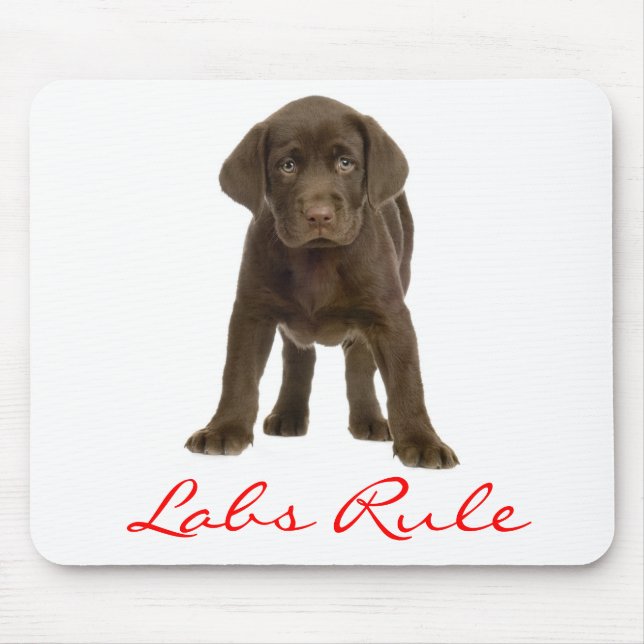 Schokolade Labrador Retriever Welpe Hund Mousepad (Vorne)