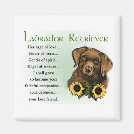 Schokolade Labrador Retriever Welpengeschenke Magnet