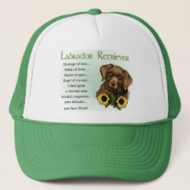 Schokolade Labrador Retriever Welpengeschenke Truckerkappe