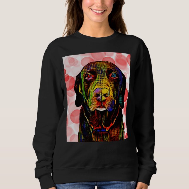 Schokolade Labrador Scoop Sweatshirt (Vorderseite)