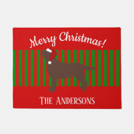 Schokolade Labrador Silhouette Weihnachten Fußmatte