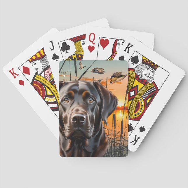 Schokolade-Labrador-Spielkarten, Labrador Spielkarten (Rückseite)