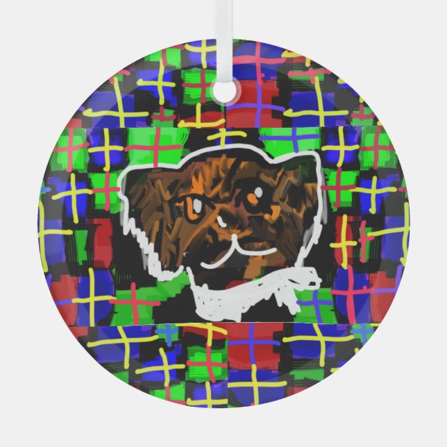 Schokolade Labrador Style Air Freshener Hitch Cove Ornament Aus Glas (Vorderseite)