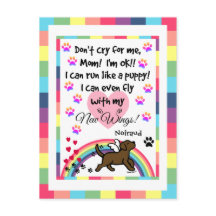 Schokolade Labrador Trotting Memorial Postcard