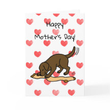 Schokolade Labrador und Muttertag des Strumpfs