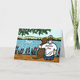 Schokolade Labrador und Vater Karte