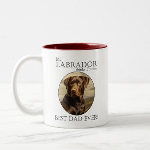 Schokolade Labrador Vater Zweifarbige Tasse