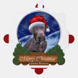 Schokolade Labrador Weihnachtsgeschenke Ornament Karte