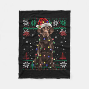 Schokolade Labrador Weihnachtsmann Ugly Sweater Do Fleecedecke
