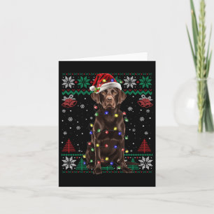 Schokolade Labrador Weihnachtsmann Ugly Sweater Do Karte