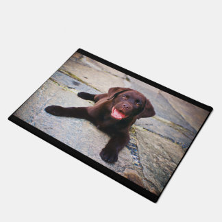 Schokolade-Labrador-Welpe Fußmatte