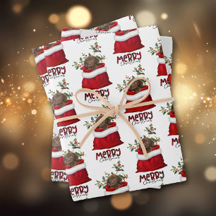 Schokolade Labrador Welpe in Holiday Gift Bag Geschenkpapier Set