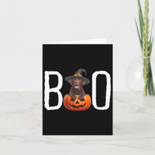 Schokolade Labrador Welppy Pumpkin Boo Hexenhundha Karte