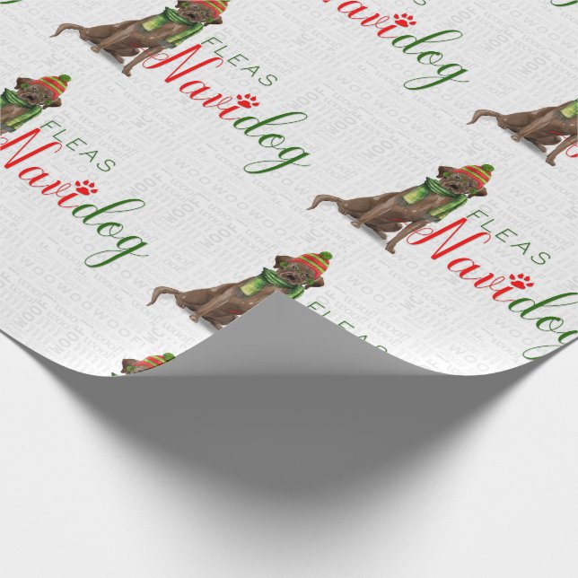 Schokolade Labrador wraps Up Christmas Hund Lover Geschenkpapier (Ecke)