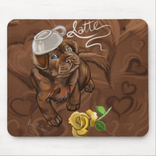 Schokolade Latte Labrador Mousepad