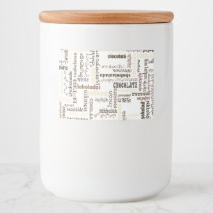 Schokolade Lebensmitteletikett