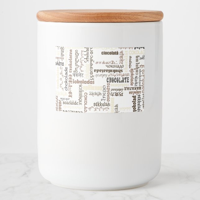 Schokolade Lebensmitteletikett (Vorderseite)