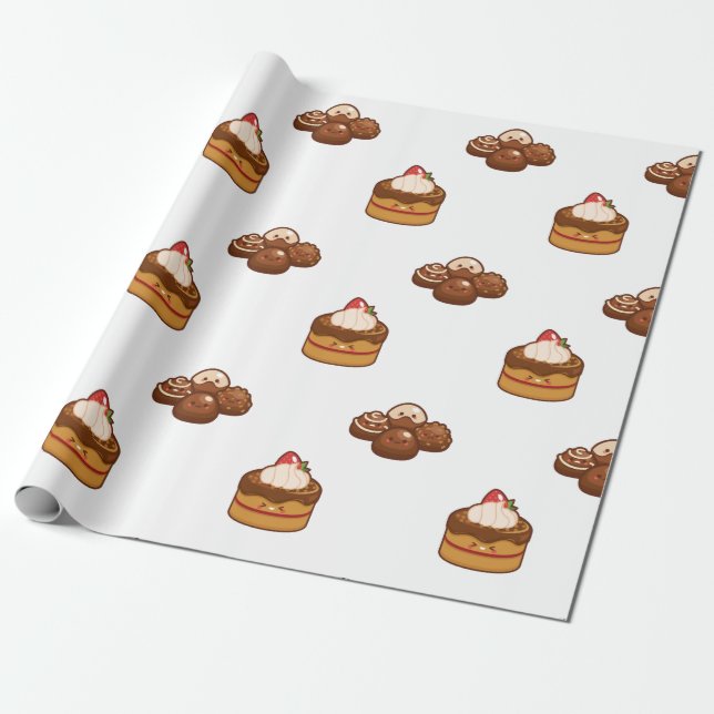 Schokolade-Leckereien Geschenkpapier (Ungerollt)