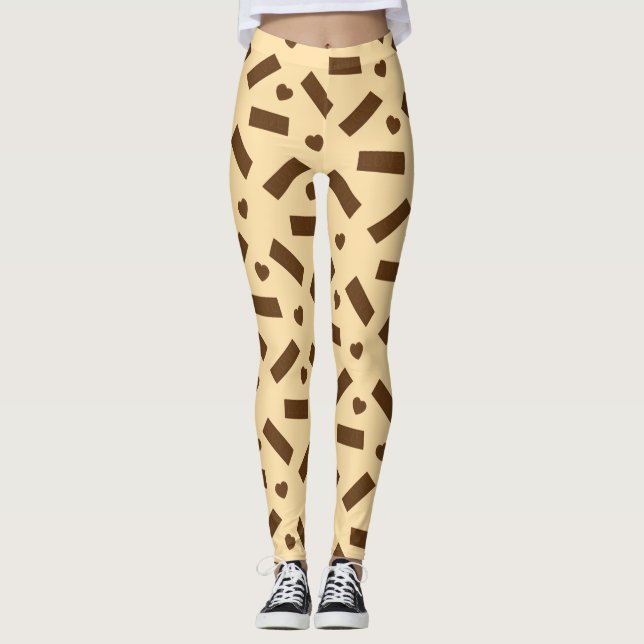 Schokolade Liebe Bar Leggings (Vorderseite)