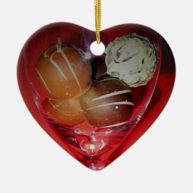 Schokolade Liebe in Glasdekoration Keramikornament (Vorne)