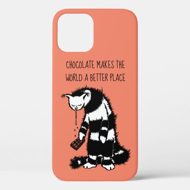 Schokolade Lover Design - Funny Cat Character Case-Mate iPhone Hülle (Rückseite)