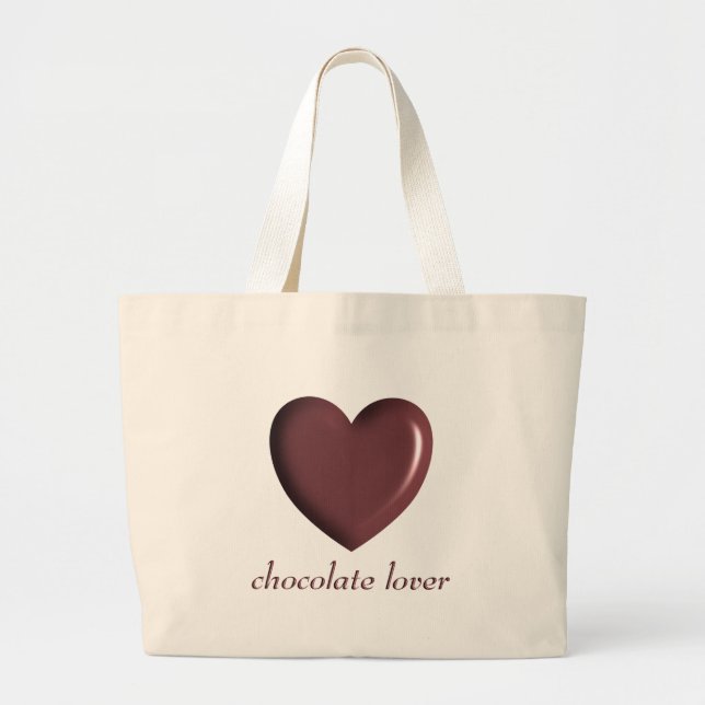 Schokolade Lover Heart Bag Jumbo Stoffbeutel (Vorne)