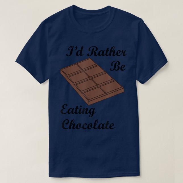 Schokolade Lover Kakao Eating Chocolate T-Shirt (Design vorne)