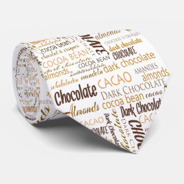 Schokolade Lover Multilingual Typografy Word Cloud Krawatte