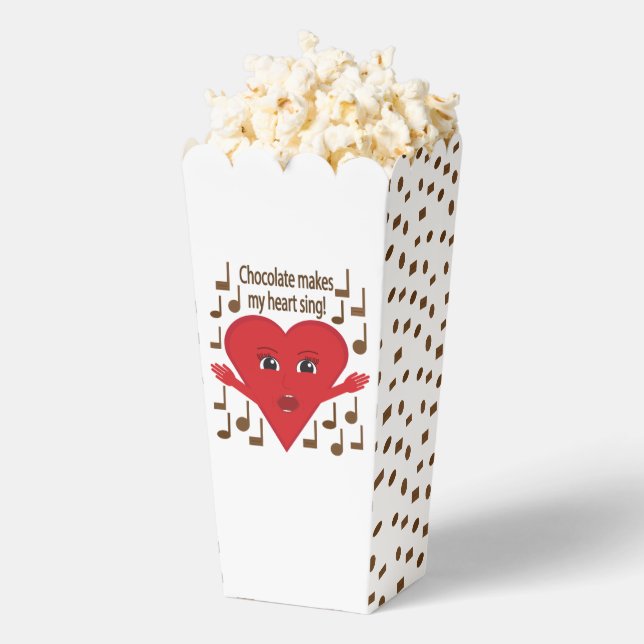 "Schokolade macht mein Herz singen!" Gesangsherz Geschenkschachtel (Geplatzt)